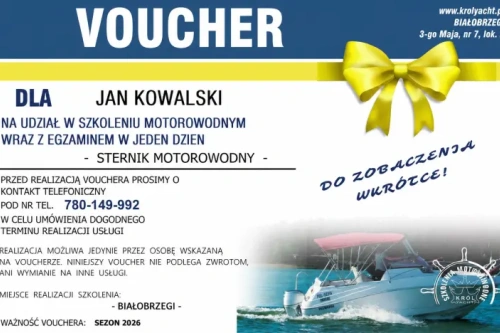 Sternik Motorowodny - Voucher Białobrzegi Voucher Białobrzegi